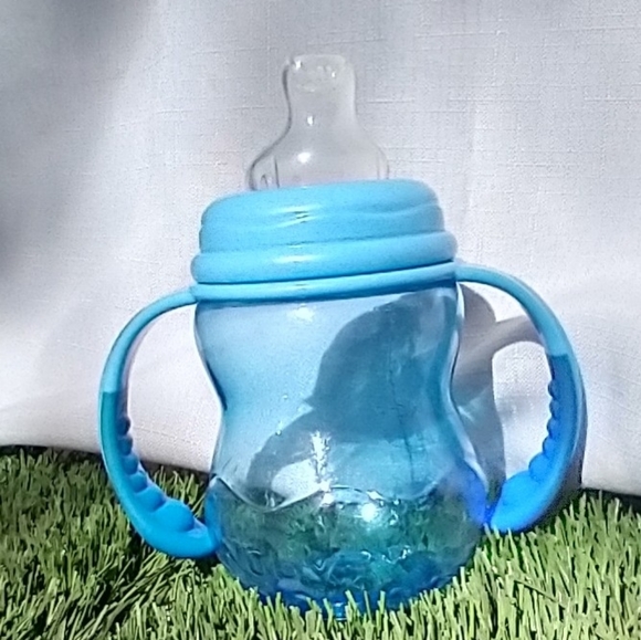 Nuby 8oz Sippy Cups 2pk Green/Blue - Picture 2 of 8